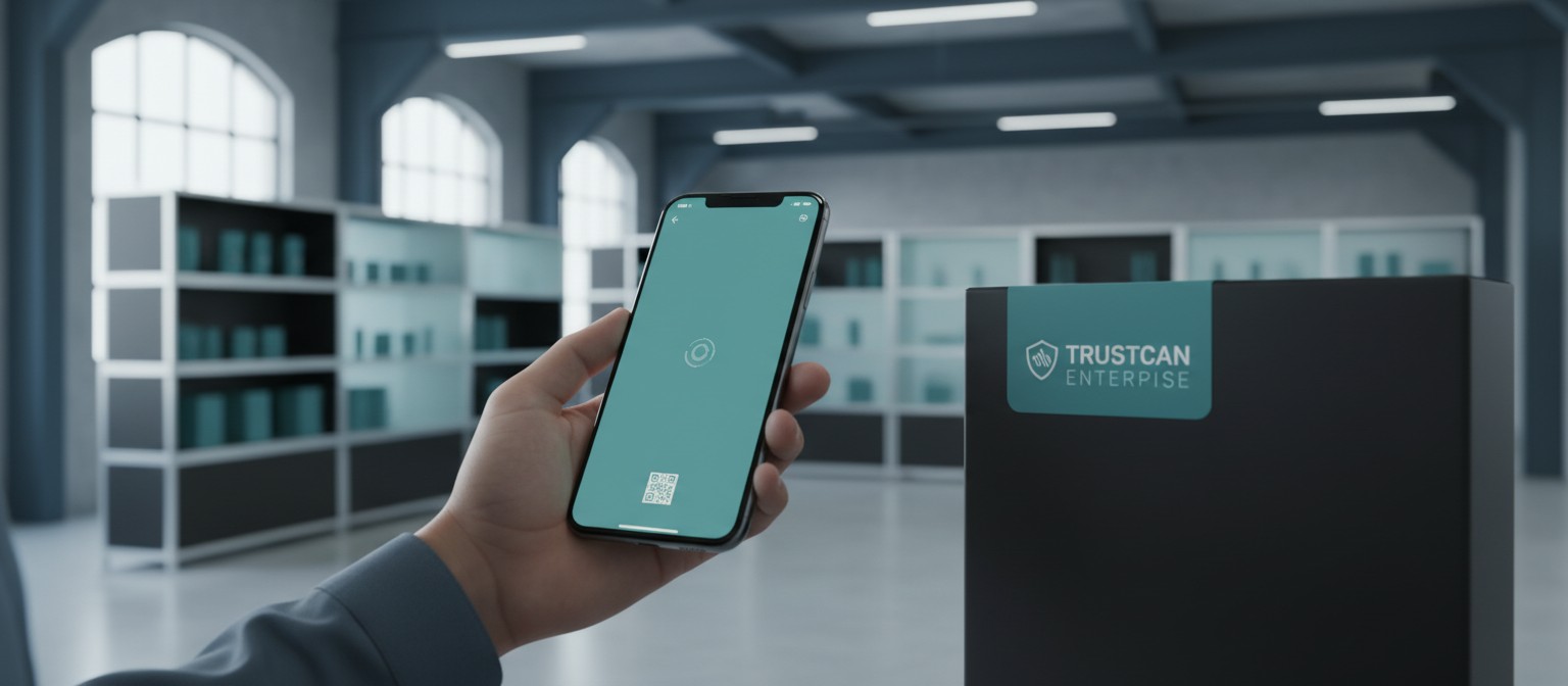 A person verifiying a product with VERIDA
